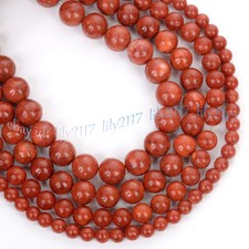 Natural Red Grass Coral Gemstone Round Loose Beads 15'' 6/8/10/12/14/16/18/20mm