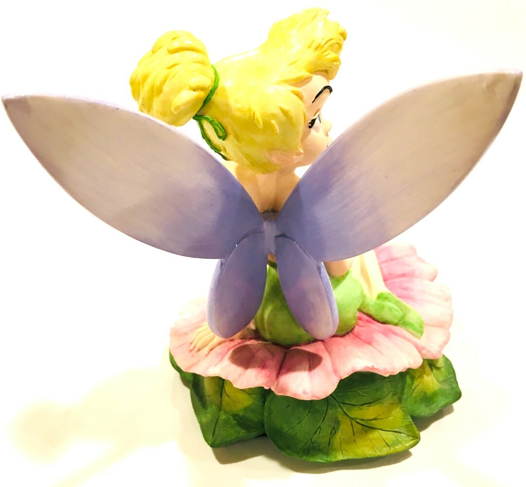 Disney Store Tinkerbell on Lily Pad 6" Poly-Resin Figurine Neverland Collection