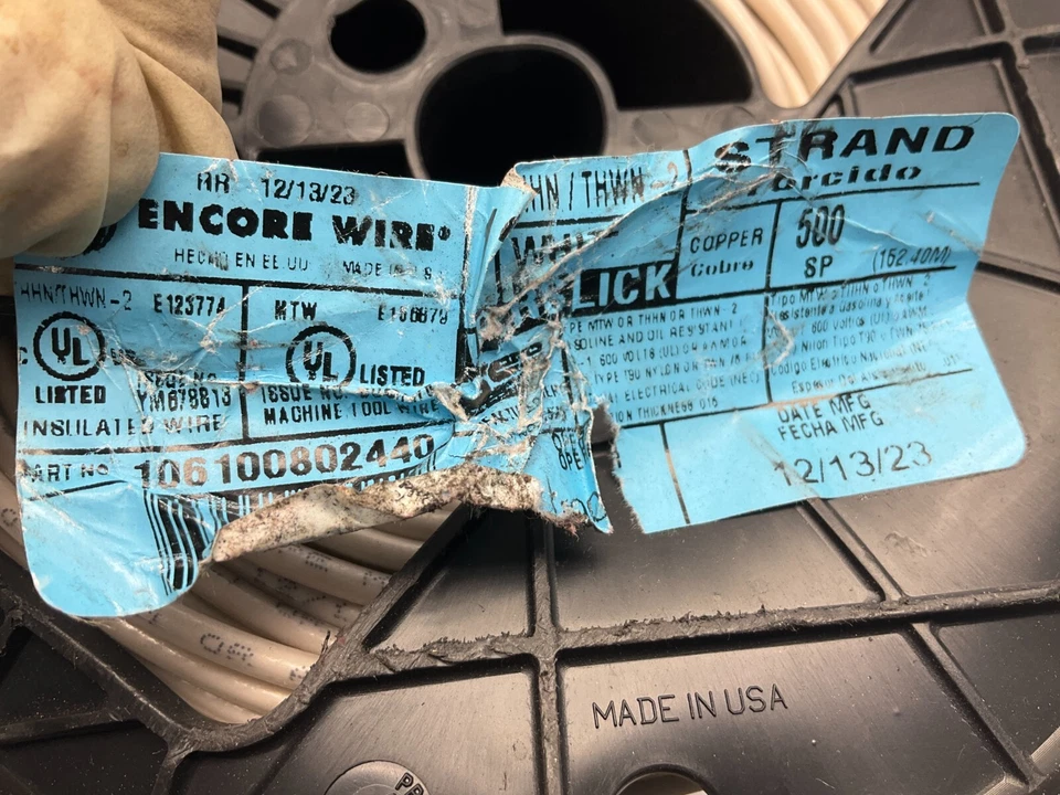 Encore Wire 106100802440 HHNT/THWN-2 White 500 SP P - Image 4 of 4