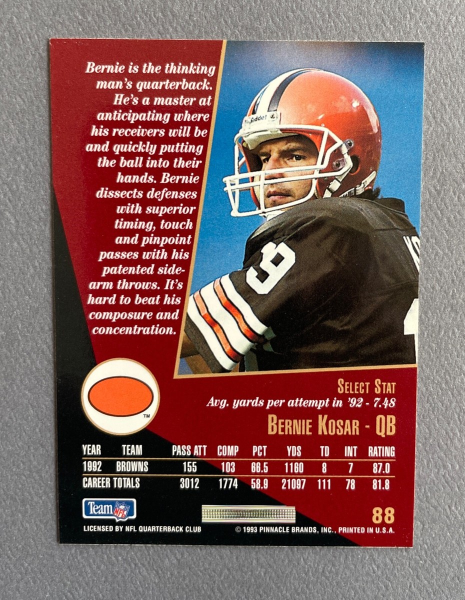 1993 Score Select Football Bernie Kosar #88 Cleveland Browns | eBay