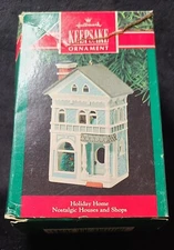 Vintage Hallmark 1990 "Holiday Home" Ornament - 7th in Series in Original Box