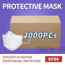 2000 PCs White KF94 Disposable Face Mask 4 Layer Wholesale or Bulk buy Order