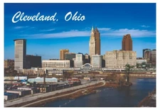 Cleveland, Ohio, City Skyline, OH, Souvenir Fridge Photo Magnet CO200
