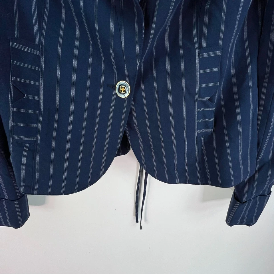 Женский корсет в полоску Arden B однобортный бальзам размер XS синий - Изображение 3 из 4