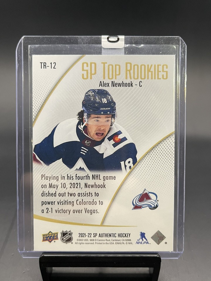 Alex Newhook SP Authentic Top Rookies Rookie Card 20212022 TR12