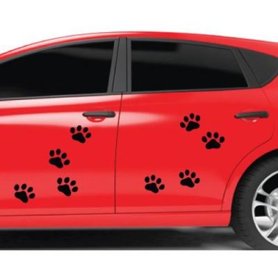 8X DOG CAT PAWS Sticker
