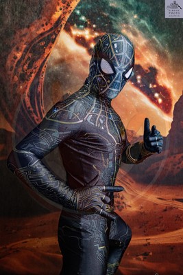 Costume Spiderman Man NWH , custom made , high quality spandex with lenses