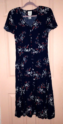 Bentley Floral Size 12 Rayon - Viscose Short Sleeve Dress | eBay