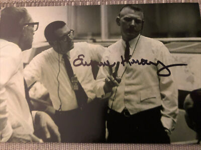 EUGENE KRANZ (GENE) Authentic Hand Signed 4X6 Photo APOLLO NASA FLIGHT DIRECTOR 