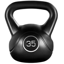 35lb Kettlebell Weight HDPE Coated Kettle Bells for Home Gym Fitness Bodybuild