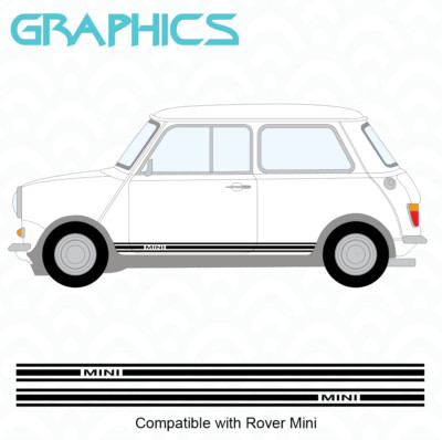 Passend für Rover Mini Classic Style Streifen Seitenaufkleber Grafik Aufkleber Set. 1275 usw