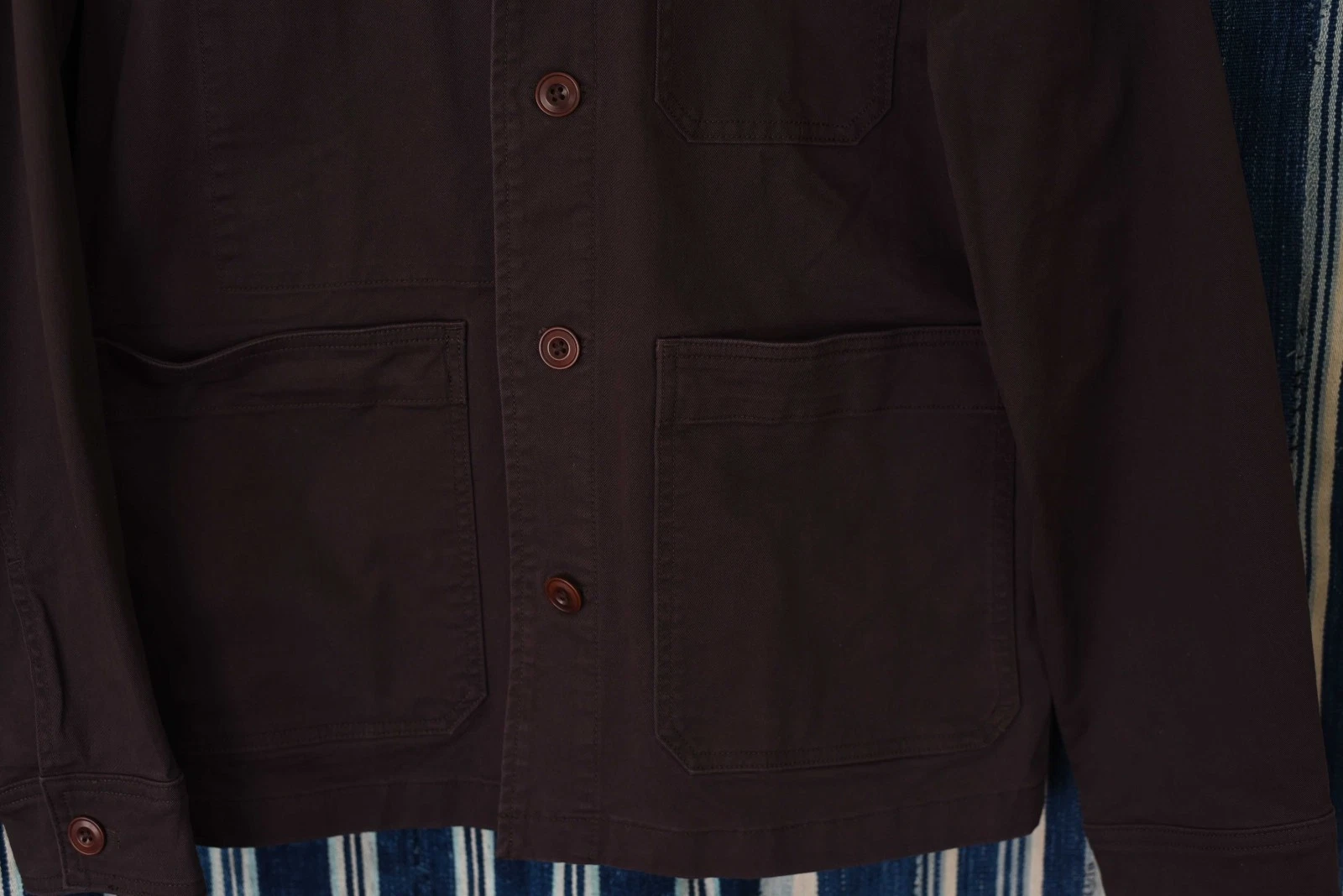 Flint and Tinder Huckberry Brown Classic Chore Jacket Coat - Size Small S image 3