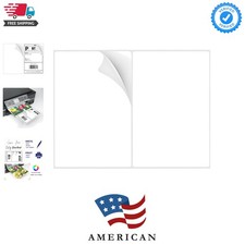 8-1/2" 5-1/2" Shipping Labels 60 Labels Sticker Paper for Laser/Ink Jet Print...