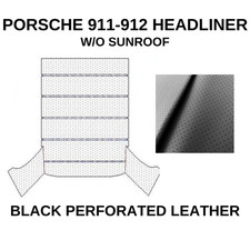 Schwarzer Dachhimmel perforiert passend Porsche 911 912 1965–89 ohne Schiebedach
