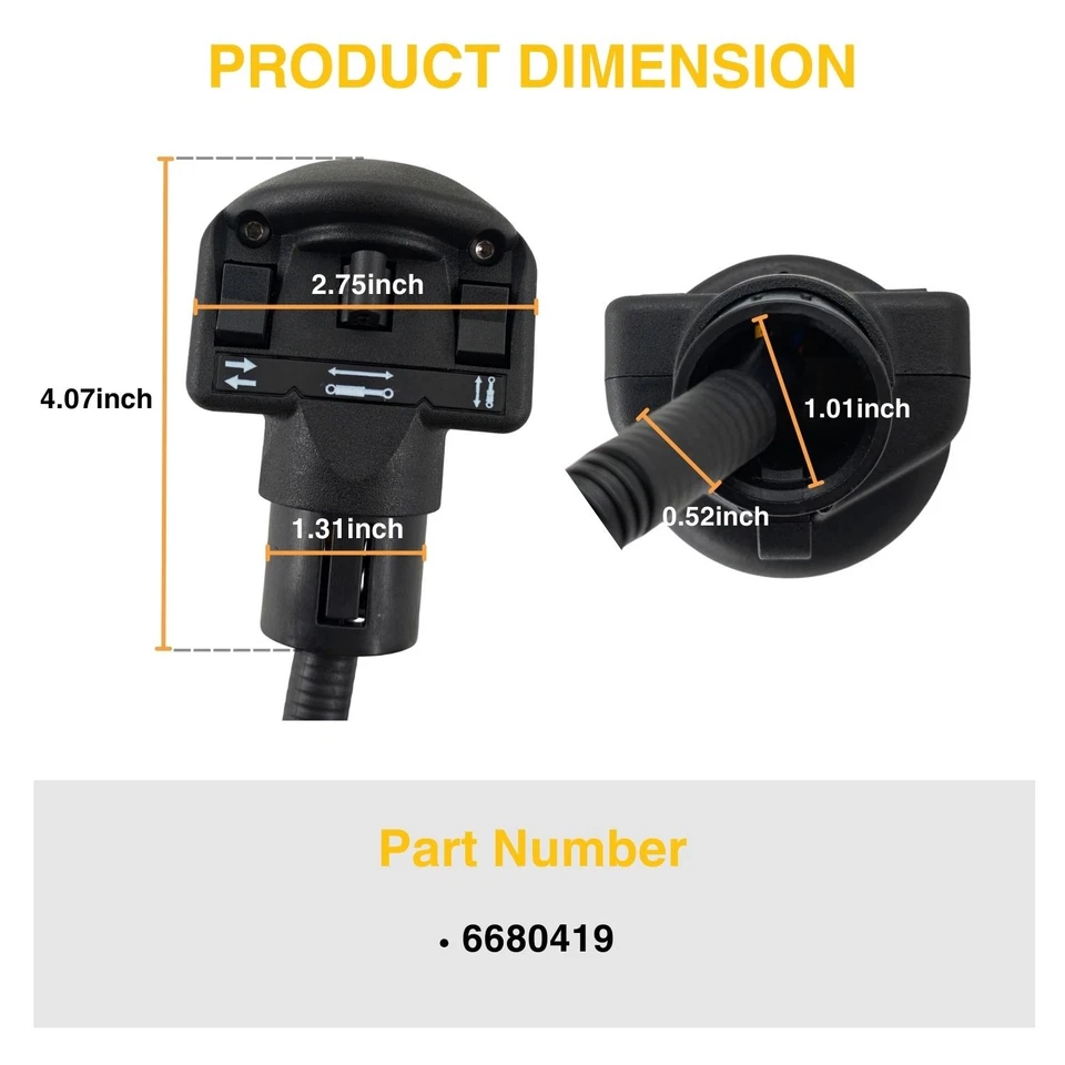 6680419 Manija de interruptor auxiliar izquierda para minicargadora Bobcat S100 S130 S150 Foto 3 de 4