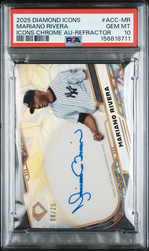 2025 Topps Diamond Icons Icons Chrome Autographs #ACC-MR Mariano Rivera PSA 10