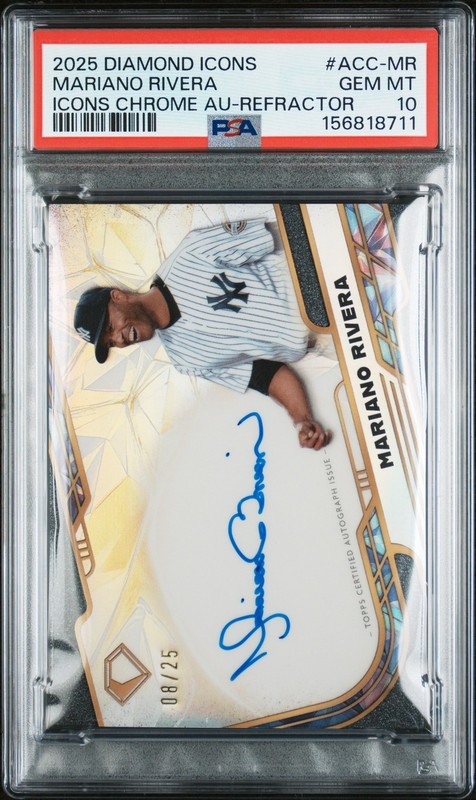 2025 Topps Diamond Icons Icons Chrome Autographs #ACC-MR Mariano Rivera PSA 10