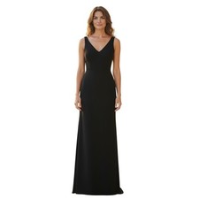 SOCIAL BRIDESMAID Gown Full Length Sleeveless, Color Black, Size 10 R