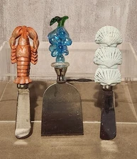 Decorative Cheese Spreaders and Knife Set with Unique Handles