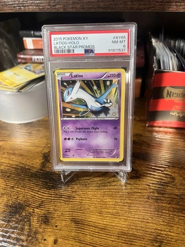 2015 Pokemon Black Star Promo Latios XY65 PSA 8