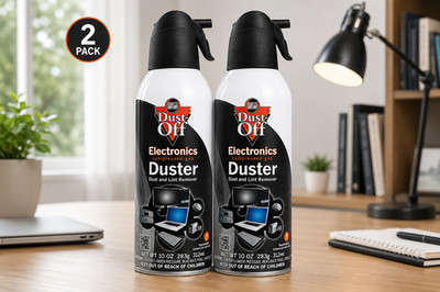 Dust-Off Electronics Compressed Air Duster 10 oz Cans   2 Pack | Free Shipping