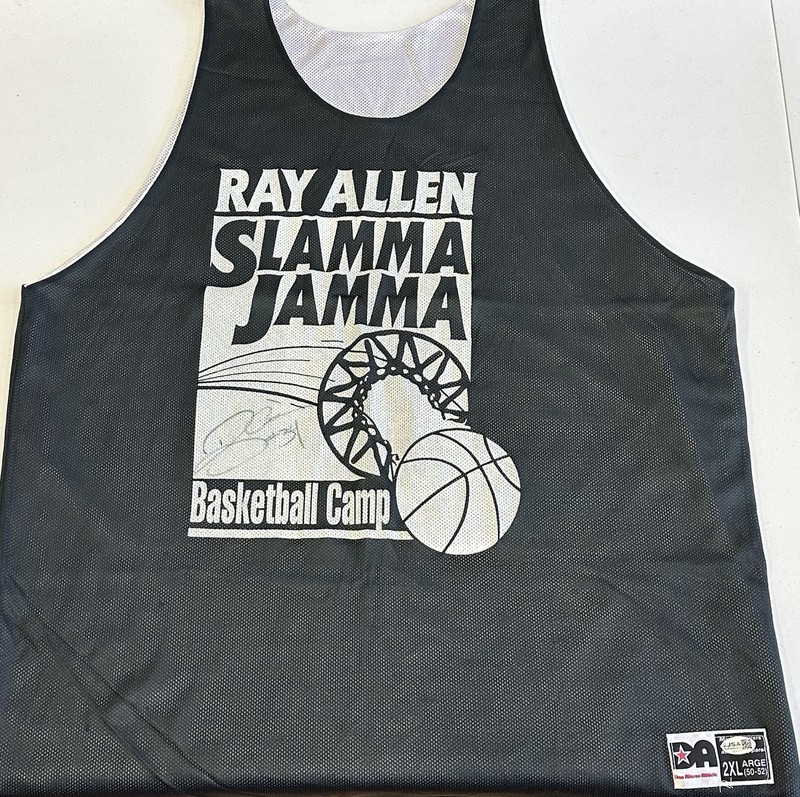 Ray Allen Signed Slamma Jamma Basketball Camp Jersey - JSA Certified - Rare!