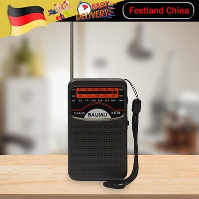 Portable Radio Built-in Speaker Pocket Pointer Radio SW/AM/FM Telescopic Antenna