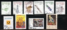 LOT 38459 USED 208A/242  STAMPS FROM SLOVENIA