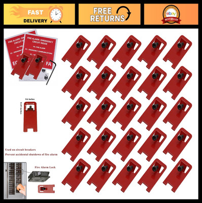 25 Sets Fire Alarm Locks - Prevent Accidental Shutdown, Lockout Safety Solution