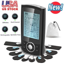 36 Modes Tens Unit Muscle Stimulator Full Body Electronic Therapy Device Machine