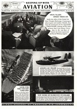 1937 United Airlines: Keeping Up With Aviation Vintage Print Ad