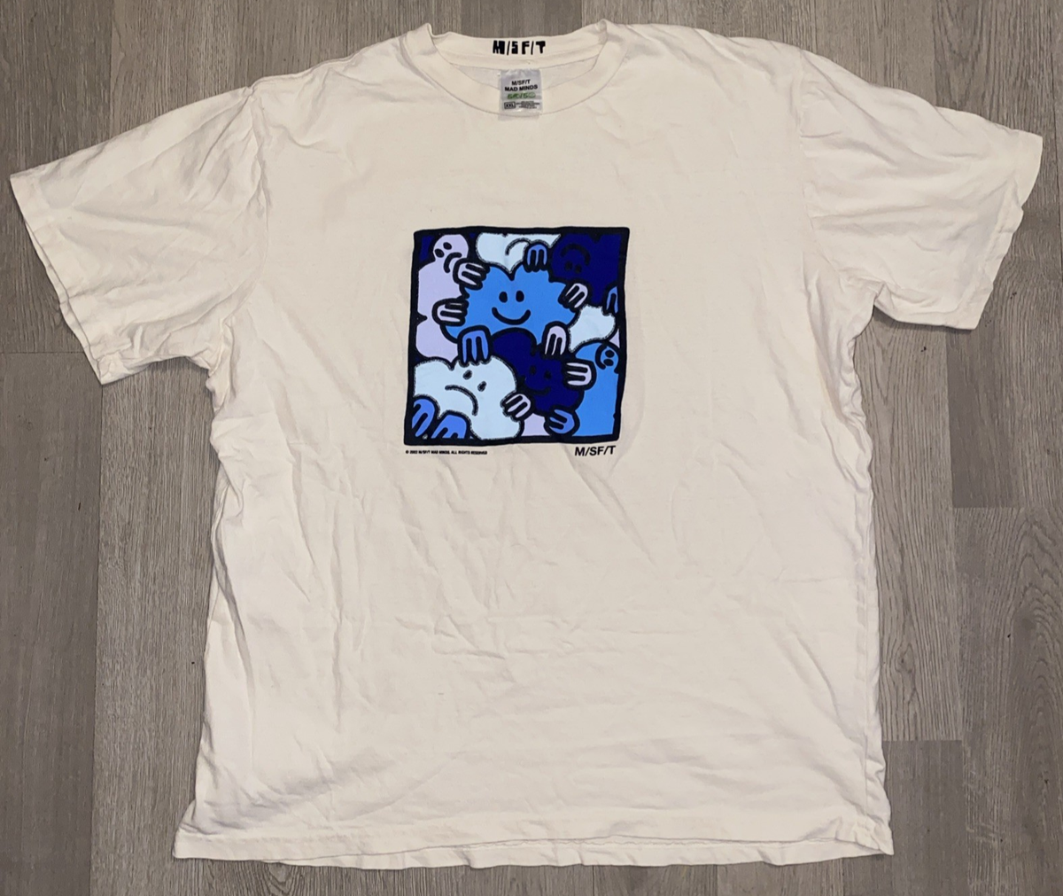 VINTAGE 2002 Mad Minds M/SF/T T-Shirt XXL Beige M SF T Clouds