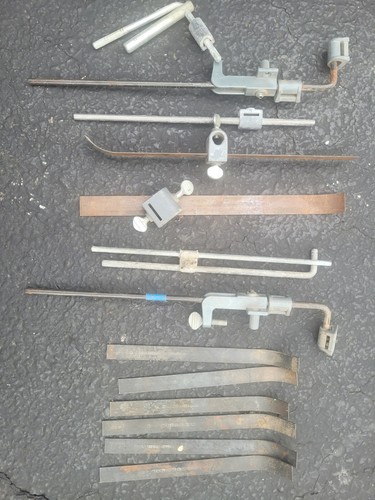Vintage wood shop holddowns and guides