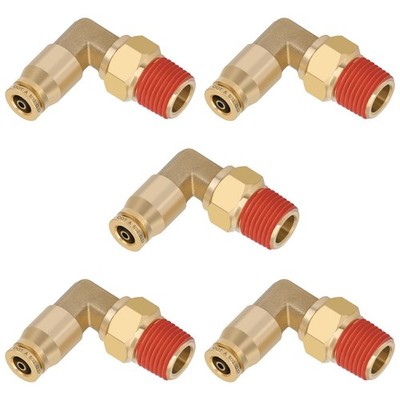Boeray 5/32'' Quick Push to Connect Fittings 5/32''OD × 1/8''NPT Thread, Gold
