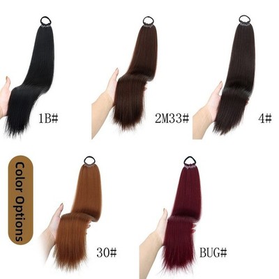 Comfort Fit Synthetik Hochtemperatur Draht Pferdeschwanz Haarverlängerung 55cm 100g