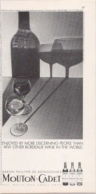 Baron Philippe de Rothschild Mouton Cadet 1981 Vintage Print Ad Wine