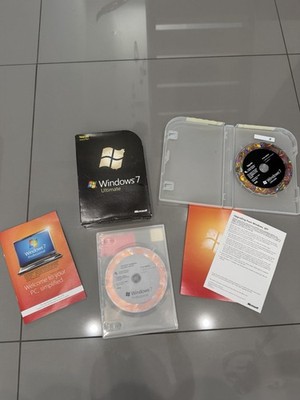 Microsoft Windows 7 Ultimate 32 Bit and 64 Bit DVDs  Box License Key