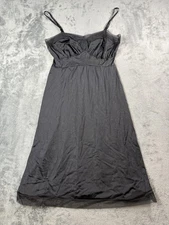 Vintage Van Raalte Lingerie Slip Dress Womens 38 Black Nylon Sheer Mesh Tulle