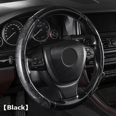 15'' 38cm Car Steering Wheel Cover Carbon Fiber Non-slip for     #za