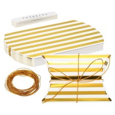 Pillow Gift Boxes Pillow Candy Box 3.62x2.56x0.98Inch Gold Foil Stripe 10Pcs
