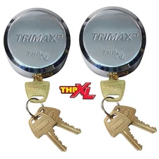 2 Trimax XL Hockey Puck Style Locks Trailer Toy Box Utility Shed Work Box THP2XL