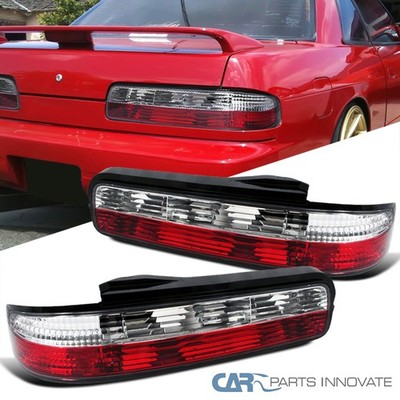 Red/Clear Fits 1989-1994 240SX S13 Coupe 2Dr Tail Lights Brake Lamps Left+Right