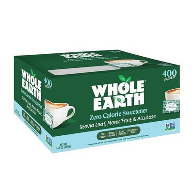 Stevia & Monk Fruit with Allulose Sweetener Packets, 400 Count Pouch, Zero Ca...