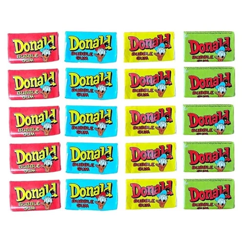 Super Set MIX bubble gum Donald - red, blue, yellow, green - 20pcs