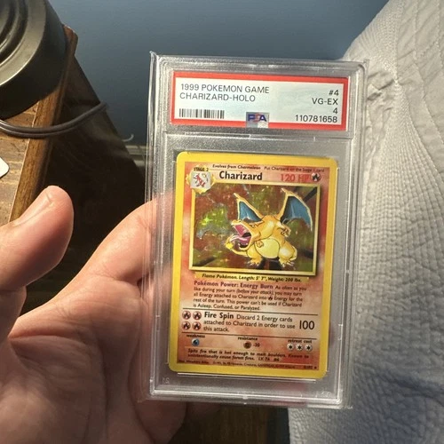 1999 POKEMON BASE SET UNLIMITED #4 CHARIZARD-HOLO PSA 4
