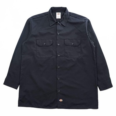 Dickies Long-Sleeve Work Shirt, Size L, Black, WL574BK