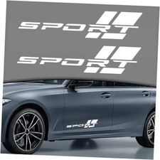 Sport Letter Logo Decal, 2 Pcs Sport Sticker Fit for All Cars Exterior White
