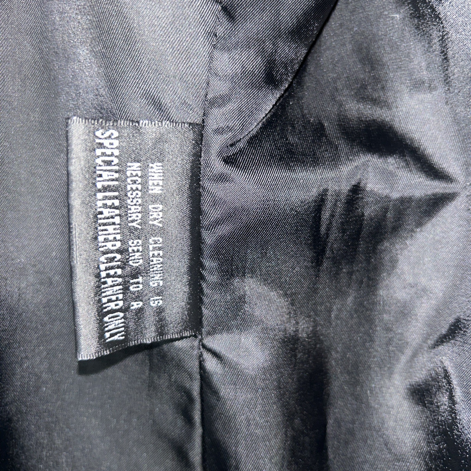 Wilsons black leather jacket two button front sid… - image 5