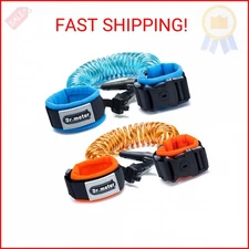 Dr.meter Toddler Leash, 2 Pack Safety Anti Lost Wrist Link with Key Lock, Reflec