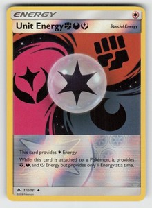 Unit Energy FightingDarknessFairy 118/131 Forbidden Light Reverse Holo